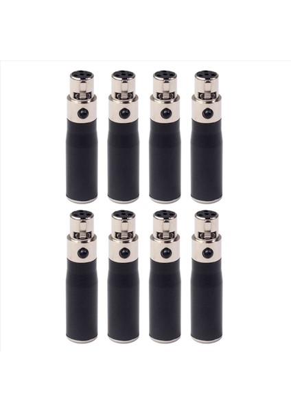 8x Xlr Mini 3 Pin Erkek-4 Pin Dişi Ses Adaptör Fiş Konnektörü Hi-Fi Sinyal Dönüştürücü Adaptör (Yurt Dışından)