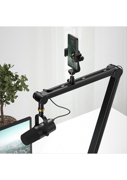 360 Derece Ayarlanabilir Mikrofon Standı Telefon Tutucusu Canlı Akış Ağır Hizmet Bom Kolu Mikrofon Tutucu (Yurt Dışından)