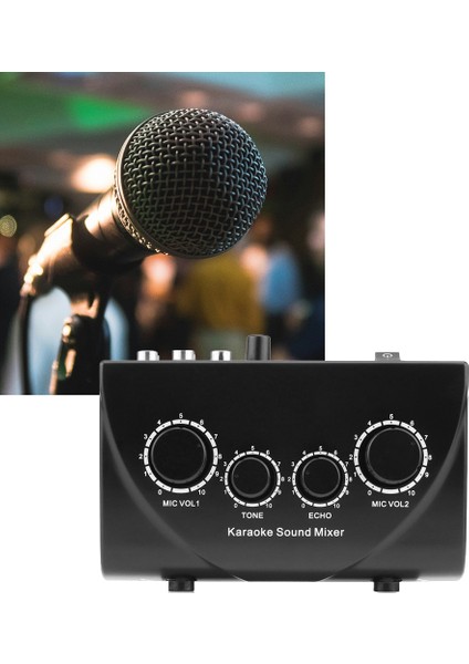 Karaoke Ses Mikseri Taşınabilir Ses Mikseri Profesyonel Ses Sistemi Karaoke Çift Mikrofon Girişleri Ses Ses Mikseri Siyah (Abd) (Yurt Dışından) modelleri