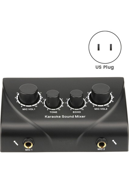 Karaoke Ses Mikseri Taşınabilir Ses Mikseri Profesyonel Ses Sistemi Karaoke Çift Mikrofon Girişleri Ses Ses Mikseri Siyah (Abd) (Yurt Dışından) fırsatları