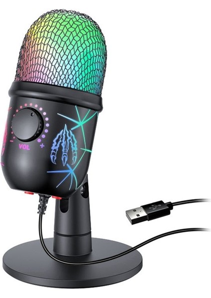 Pc Bilgisayar Dizüstü Bilgisayar Video Şarkı Kayıt Için Gürültü Iptali ile USB Kondansatör Mikrofonu USB Oyun Mikrofonu (Yurt Dışından)