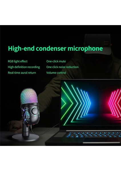 Pc Bilgisayar Dizüstü Bilgisayar Video Şarkı Kayıt Için Gürültü Iptali ile USB Kondansatör Mikrofonu USB Oyun Mikrofonu (Yurt Dışından) fiyatları