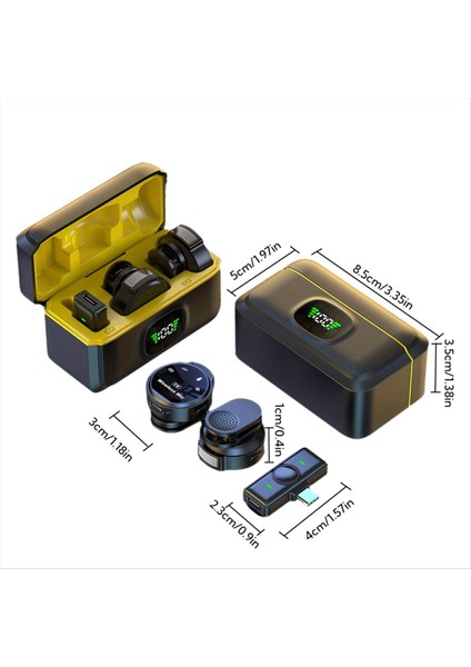 J6 Kablosuz Lavalier Mikrofon Fiş ve Oynat Yoklu Mikrofon Video Kayıt Vlog Canlı Akış ve Röportajlar Type-C (Yurt Dışından) indirimleri