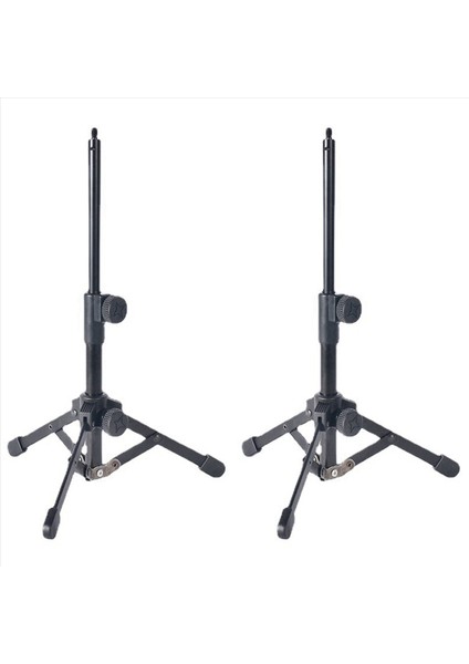 2x Mini Masa Tipod Mikrofon Mikrofon Mikrofon Stand Tutucu Toplantılar Için 1/4 Inçlik Dişli Konferanslar Konferanslar ve Vb (Yurt Dışından)