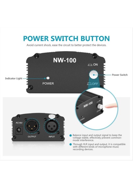 Kondenser Mikrofon Xlr Kablosu Bm 800 858 Karaoke Özel Kayıt Cihazı 48V Phantom Güç Kaynağı Ab Fişi (Yurt Dışından) fırsatları