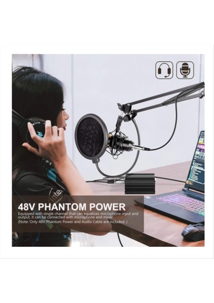 Kondenser Mikrofon Xlr Kablosu Bm 800 858 Karaoke Özel Kayıt Cihazı 48V Phantom Güç Kaynağı Ab Fişi (Yurt Dışından) indirimleri