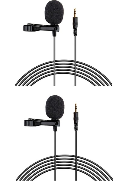 2pcs Lavalier Yaka Mikrofonları Kameralar/masaüstü Bilgisayarlar/ses Kartları Için 3 5mm Konektör Lavalier Mikrofon (Yurt Dışından)
