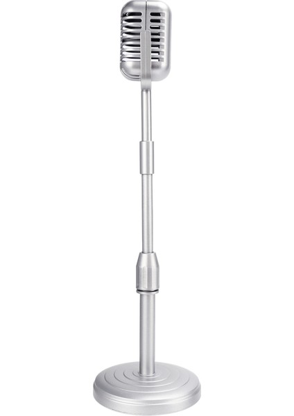 2x Masaüstü Mikrofon Pervane Modeli Ayarlanabilir Yüksekliğe Sahip Klasik Retro Tarzı Mikrofon Standı Mikrofon Pervane Gümüş (Yurt Dışından) fiyatları