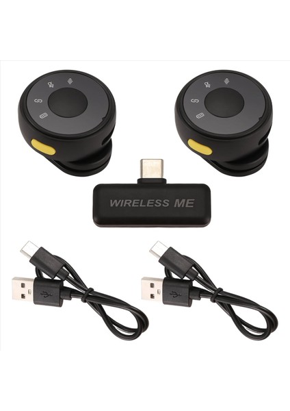 Manyetik Emme Geri Klip Kablosuz Mikrofon Usb-C Dairesel Düğmesi Lavalier Mikrofon Canlı Video Kaydı Için (Yurt Dışından)