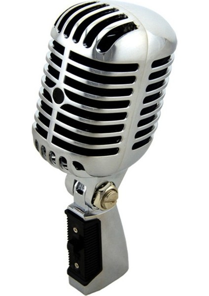 Profesyonel Kablolu Vintage Klasik Mikrofon Iyi Kalite Dinamik Hareketli Mike Mike Deluxe Metal Vokal Eski Stil Ktv Mike Mike (Yurt Dışından)