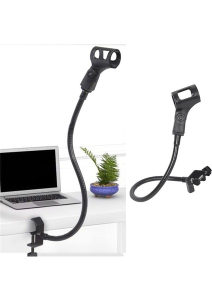 Mikrofon Stand 360 Derece Esnek Goopeneck Mikrofon Stand Ayarlanabilir Masa Mikrofon Standı Klipsli (Yurt Dışından) modelleri