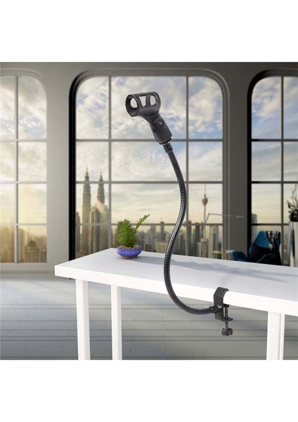 Mikrofon Stand 360 Derece Esnek Goopeneck Mikrofon Stand Ayarlanabilir Masa Mikrofon Standı Klipsli (Yurt Dışından) indirimleri