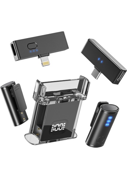 Kablosuz Lavalier Mikrofon Doğrudan Yayın Kayıt Profesyonel Ses Kartı Şarkı Şarkı Söyleme Gürültü Iptal Mikrofon (Yurt Dışından)