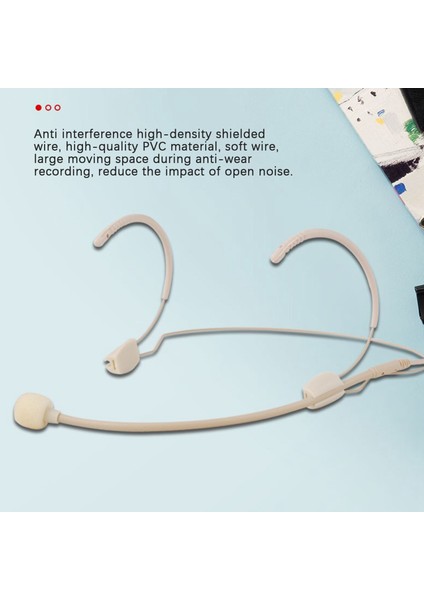 Çift Kulak Asılı Çok Yönlü Kulaklık Mikrofon Kondansatör Başlıklı Kulaklık Mikrofon 3 5mm Jak Trs Kilitleme Mikrofonu (Yurt Dışından) indirimleri