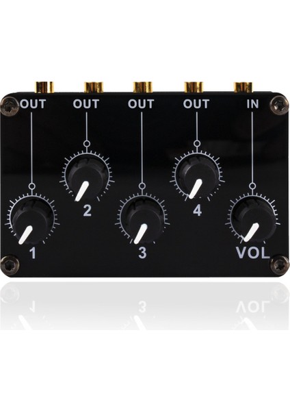 TM400 Mini 4 Kanal Stereo Hat Mikseri 1 Inç 4out Stüdyo Kaydı Düşük Gürültü Küçük ve Sofistike Ses Pasif Mikser (Yurt Dışından)