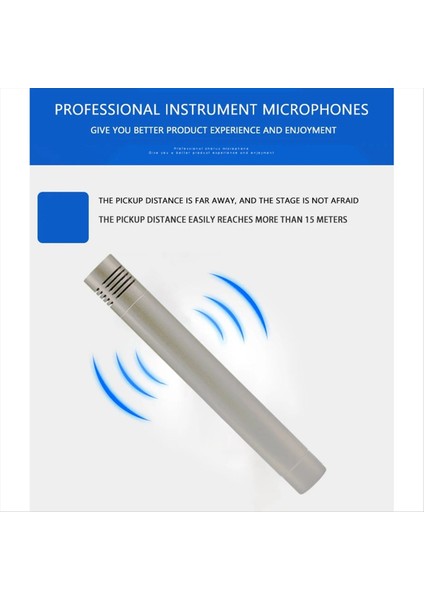 1 Çift C02 Pen Şeklinde Kondenser Mikrofon Şok Geçirmez Klipsi Mikrofon Piyano Mikro Pen Tipi Enstrüman Mikrofon A (Yurt Dışından) modelleri