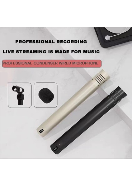 1 Çift C02 Pen Şeklinde Kondenser Mikrofon Şok Geçirmez Klipsi Mikrofon Piyano Mikro Pen Tipi Enstrüman Mikrofon A (Yurt Dışından) indirimleri