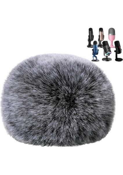 Mavi Yeti Mikrofon Için Mikrofon Köpek Kapağı Zealsound Beyaz+Siyah Için Kürklü Ön Cam Muff Ön Cam ile Mikro Fam Kapağı (Yurt Dışından) fiyatları