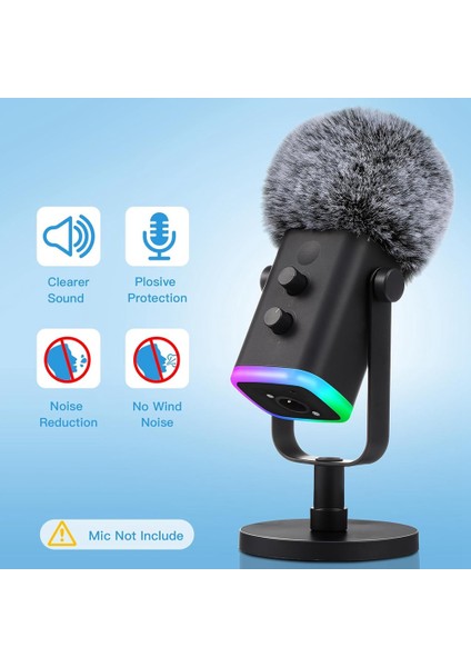 Mavi Yeti Mikrofon Için Mikrofon Köpek Kapağı Zealsound Beyaz+Siyah Için Kürklü Ön Cam Muff Ön Cam ile Mikro Fam Kapağı (Yurt Dışından) fırsatları