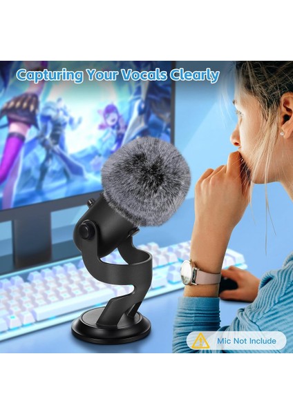 Mavi Yeti Mikrofon Için Mikrofon Köpek Kapağı Zealsound Beyaz+Siyah Için Kürklü Ön Cam Muff Ön Cam ile Mikro Fam Kapağı (Yurt Dışından) indirimleri