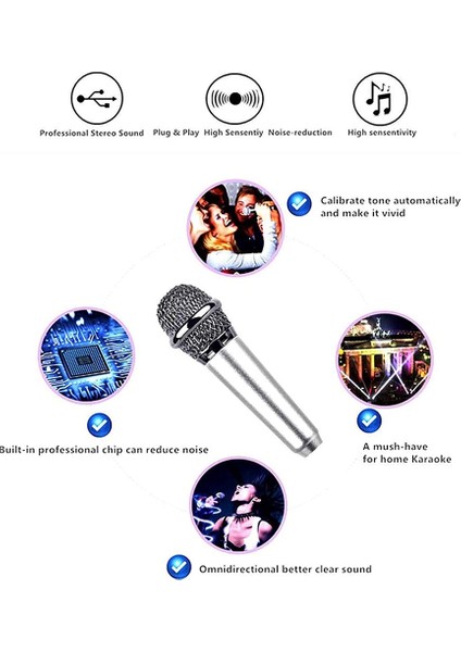Mini Ses Kaydı Mikrofon Taşınabilir Karaoke Mini Karaoke Mikrofon Şarkı Söyleme Kayıt Ses Kaydı Için Mikrofon (Yurt Dışından) fiyatları