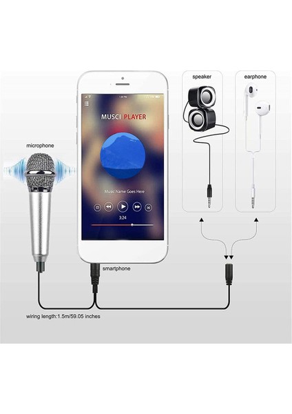 Mini Ses Kaydı Mikrofon Taşınabilir Karaoke Mini Karaoke Mikrofon Şarkı Söyleme Kayıt Ses Kaydı Için Mikrofon (Yurt Dışından) modelleri