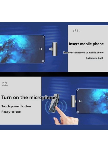 LCD Ekran Şarj Kutusu Taşınabilir Gürültü Azaltma Mikrofonu ile Kablosuz Lavalier Mikrofon Canlı Akış Için Mikrofon A (Yurt Dışından)