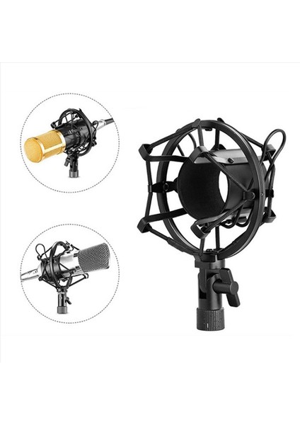 Mikrofonlar Için Evrensel Şok Montajı 45MM-52MM Yüksek Uyumluluk Mikrofon Tutucu Anti-Vibrasyon Süspansiyonu B (Yurt Dışından) modelleri