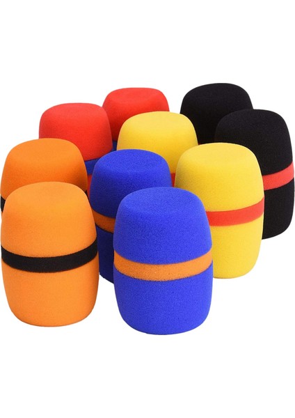 10PCS Kulaklık Ön Cam Kalınlaştırılmış Ktv El Tipi Toz Geçirmez Yumuşak Sünger Mikrofon Kapağı Yedek Aksesuarlar (Yurt Dışından)