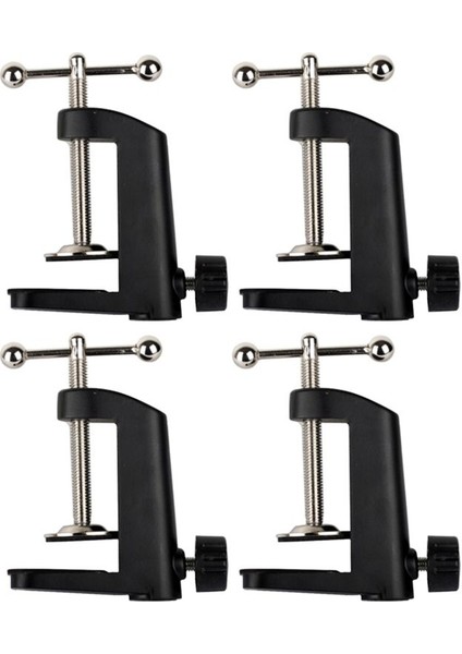 Mikrofon Süspansiyon Bomu Makas Kolu Stand Tutucusu Için 4x Ağır Hizmet Tipi Metal Masa Montaj Kelepçesi (Yurt Dışından)
