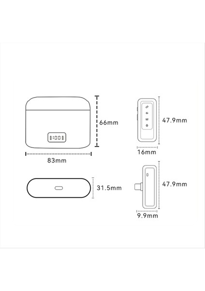 M8 Pro Kablosuz Lavalier Mikrofon LCD Ekran Şarj Kutusu Gürültü Azaltma Mikrofonu Ios Android Canlı Akış A (Yurt Dışından) fiyatları