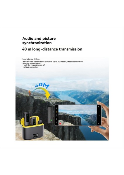 M8 Pro Kablosuz Lavalier Mikrofon LCD Ekran Şarj Kutusu Gürültü Azaltma Mikrofonu Ios Android Canlı Akış A (Yurt Dışından) fırsatları