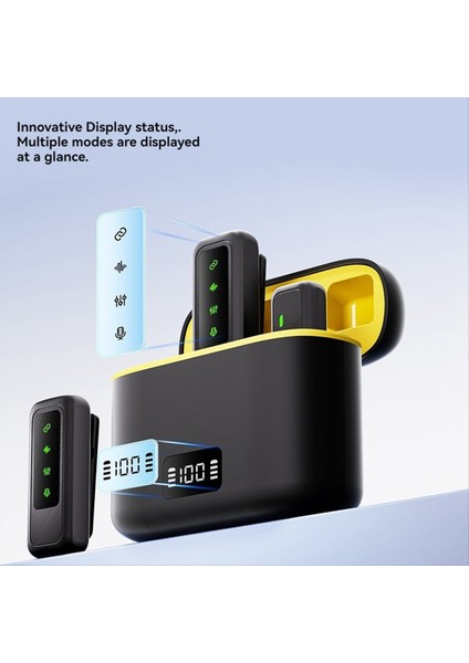 M8 Pro Kablosuz Lavalier Mikrofon LCD Ekran Şarj Kutusu Gürültü Azaltma Mikrofonu Ios Android Canlı Akış A (Yurt Dışından) indirimleri