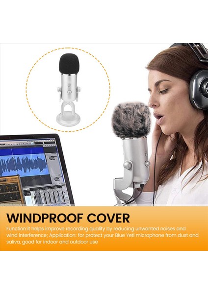 Mikrofon Kapağı Mavi Yeti Için Sünger Mikrofon Cam Yeti Pro Kondenser Mikrofon (Sünger ve Tüylü Cam 2 Paket) (Yurt Dışından) fırsatları