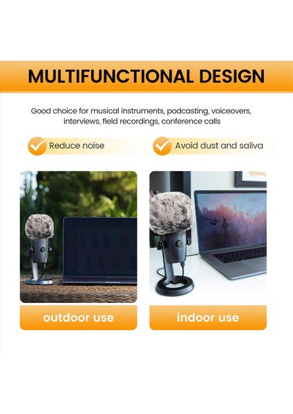 Mikrofon Kapağı Mavi Yeti Için Sünger Mikrofon Cam Yeti Pro Kondenser Mikrofon (Sünger ve Tüylü Cam 2 Paket) (Yurt Dışından) indirimleri