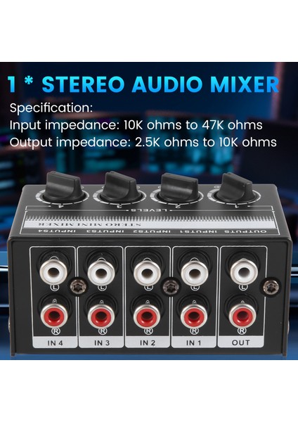 4 Kanal Stereo Ses Mikseri Desteği Rca Giriş ve Çıkış Mini Pasif Stereo Karıştırıcı Ayrı Ses Kontrolleri (Yurt Dışından) fırsatları
