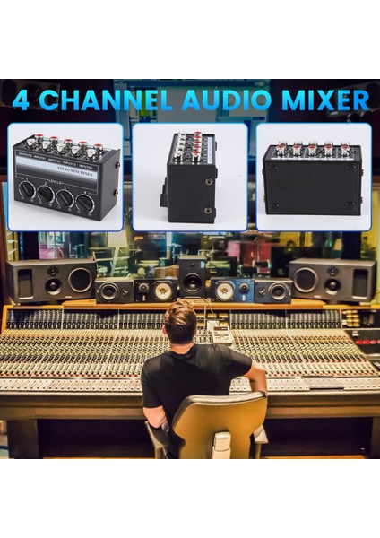 4 Kanal Stereo Ses Mikseri Desteği Rca Giriş ve Çıkış Mini Pasif Stereo Karıştırıcı Ayrı Ses Kontrolleri (Yurt Dışından) indirimleri