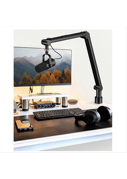 Ayarlanabilir Süspansiyon Bomu Mikrofon Canlı Mikrofon 360 ° Evrensel Masaüstü Braketi (Yurt Dışından) indirimleri