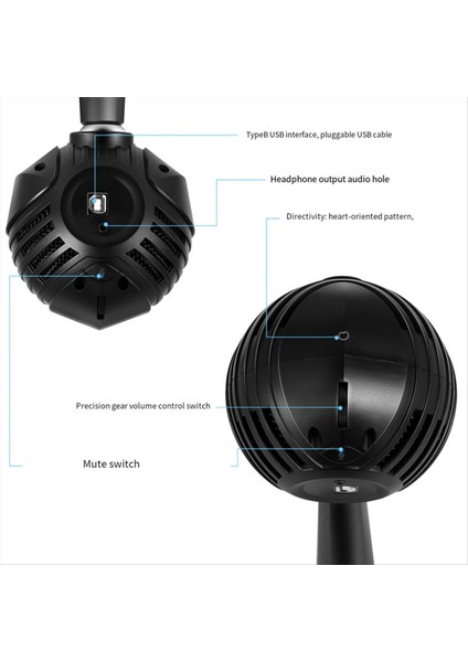 Yanmai Rgb Mikrofon GM-888R Bilgisayar Mikrofonu Masaüstü K Song Entertainment Taşınabilir Bilgisayar Kaydı Canlı (Yurt Dışından) fırsatları