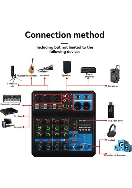 A5 Canlı Sesli Karıştırma Konsol Mikseri Canlı Akış Dj Audio Equipment Profesyonel Audio 5channel Ses Mıxer (Uk) (Yurt Dışından) modelleri