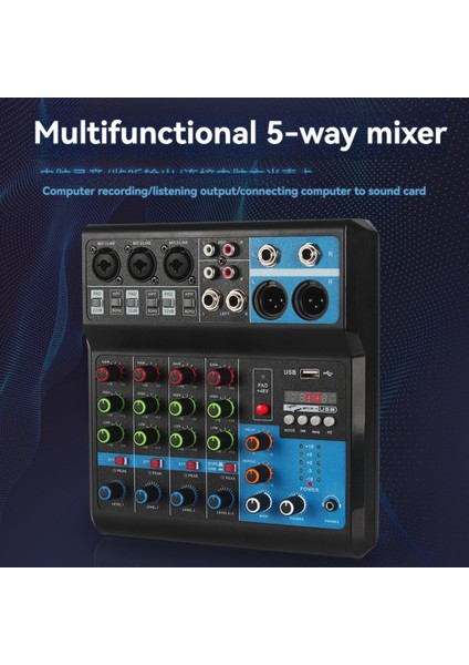 A5 Canlı Sesli Karıştırma Konsol Mikseri Canlı Akış Dj Audio Equipment Profesyonel Audio 5channel Ses Mıxer (Uk) (Yurt Dışından) indirimleri