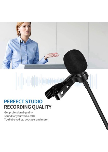 2x Evrensel USB Mikrofon Lavalier Mikrofon Klipsli Bilgisayar Mikrofonu Fişi ve Oudivalectial Mic Oynat (Yurt Dışından) modelleri