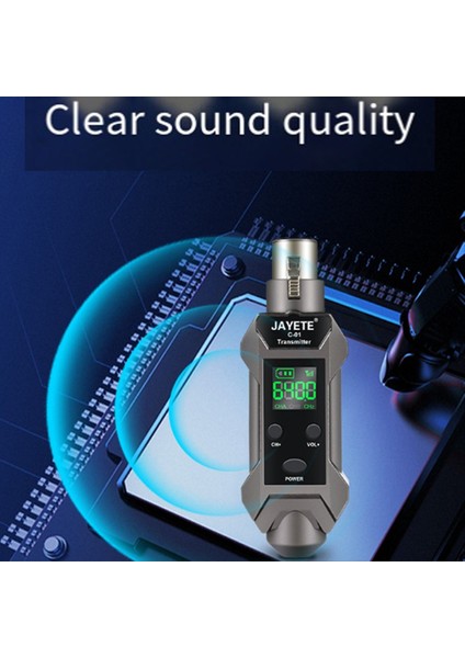 Jayete Kablosuz Mikrofon Verici Alıcı Sistemi Şarj Edilebilir Kablosuz Gitar Ses Şanzıman Sistemi Hd Ekran (Yurt Dışından)