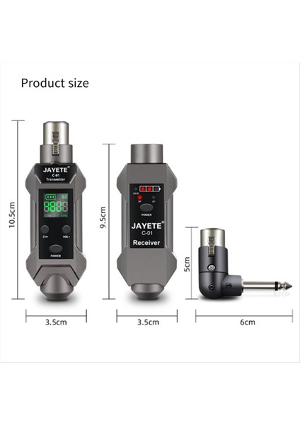 Jayete Kablosuz Mikrofon Verici Alıcı Sistemi Şarj Edilebilir Kablosuz Gitar Ses Şanzıman Sistemi Hd Ekran (Yurt Dışından) fırsatları