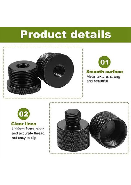 8 Adet Mikrofon Diş Adaptörü 5/8 Dişi Ila 3/8 Erkek ve 3/8 Dişi Ila 5/8 Erkek Vidalı Adaptör Diş (Yurt Dışından)