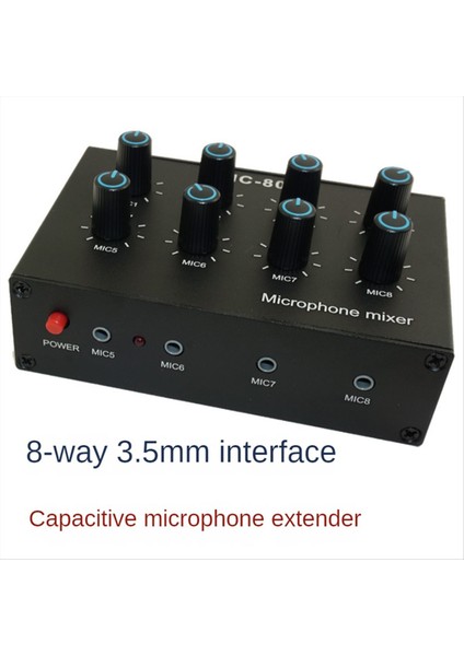 MC-801 Kondenser Mikrofon Genişletici 8 Kanal 3 5mm Mikrofon Mikser Çok Kanallı Giriş Genişletici Göbeği (Yurt Dışından) indirimleri