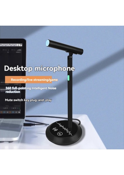 Pc Dizüstü Bilgisayar Oyunu Canlı Kayıt Çevrimiçi Konferans Için Kondens Masaüstü USB Mikrofonu (Yurt Dışından) indirimleri
