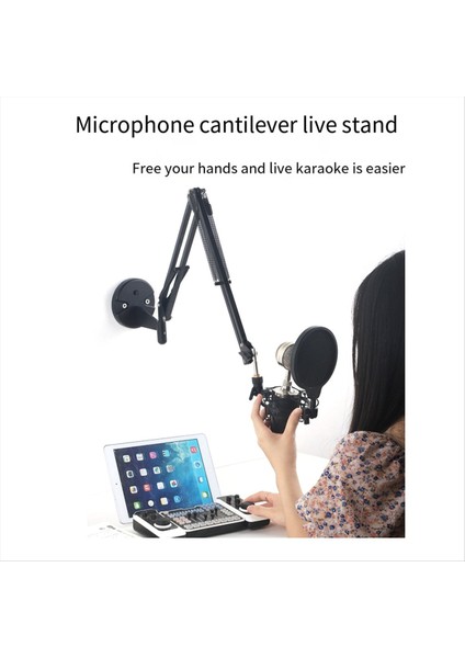 Ayarlanabilir Braket Duvara Monte Mikrofon Desteği Sabit Taban Delme Delikleri Evrensel Mikrofon ve Işık Tutucu (Yurt Dışından) modelleri