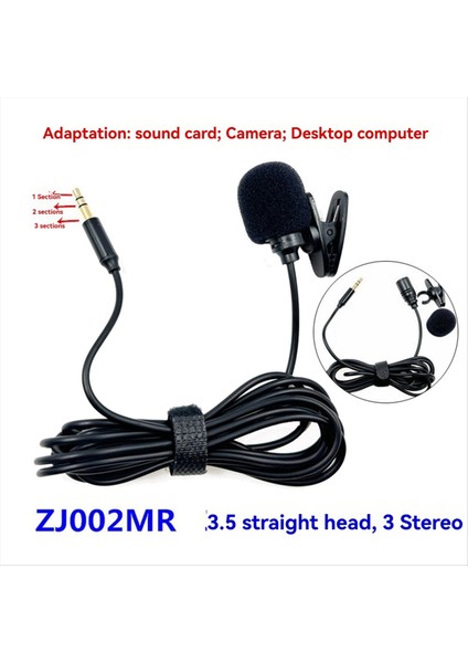 Lavalier Mikrofon Mikrofon Stereo Audio Mini Kablolu Mikrofon Ses Kartı Kamera Pc Masaüstü Bilgisayar 3 Metre Için (Yurt Dışından) fiyatları
