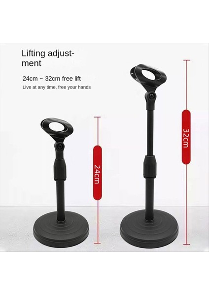 5pcs Mikrofon Masaüstü Standı Disk Geri Çekilebilir Mikrofon Standı Canlı Akış Mikrofon Klip Masaüstü Standı (Yurt Dışından) fiyatları